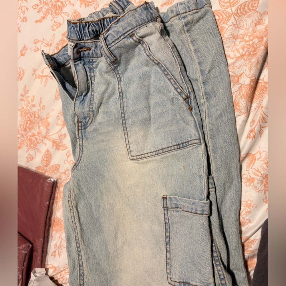Light Blue Wide Leg Jeans